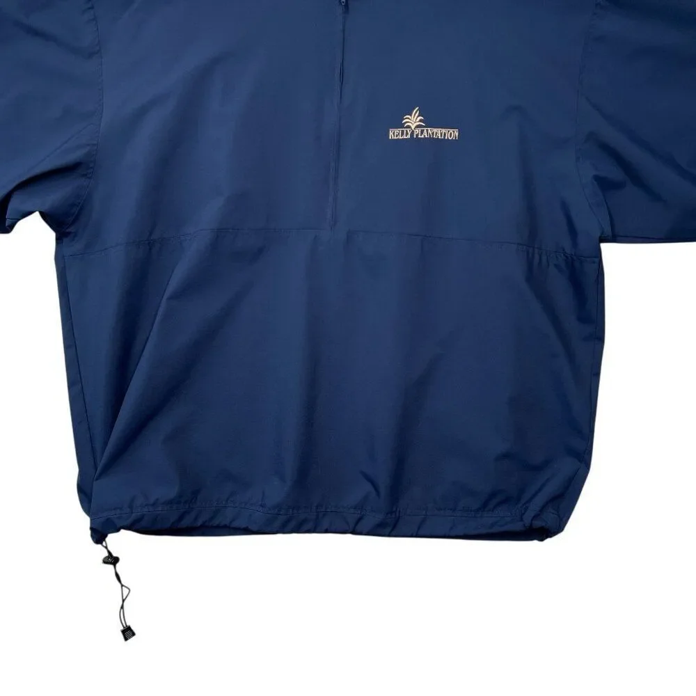 Zero‎ Restriction Windbreaker Men's Size XXL Blue Kelly Plantation Golf 1/2 Zip